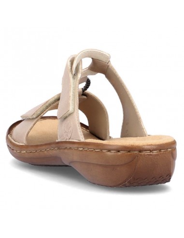 Comfortable Rieker W RKR681 beige flipflops