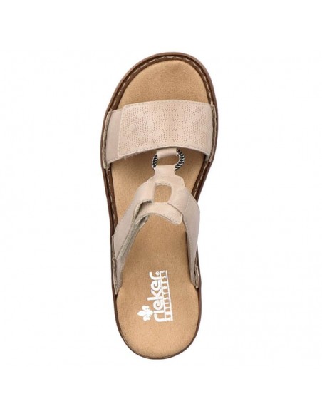 Comfortable Rieker W RKR681 beige flipflops