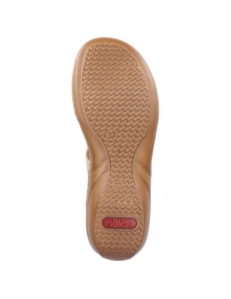 Comfortable Rieker W RKR681 beige flipflops