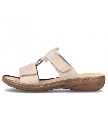 Comfortable Rieker W RKR681 beige flipflops
