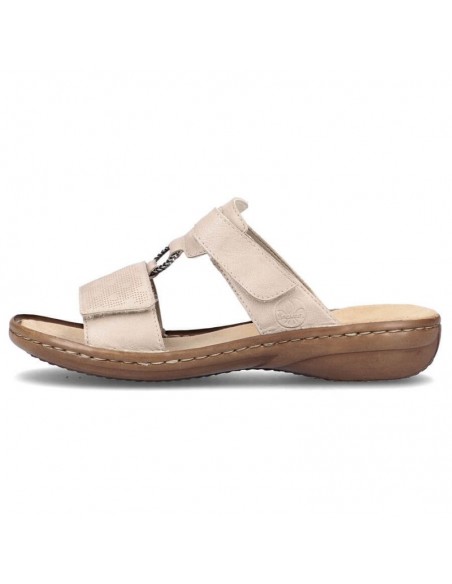 Comfortable Rieker W RKR681 beige flipflops