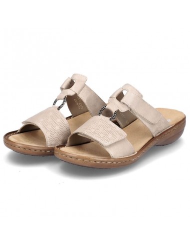 Comfortable Rieker W RKR681 beige flipflops
