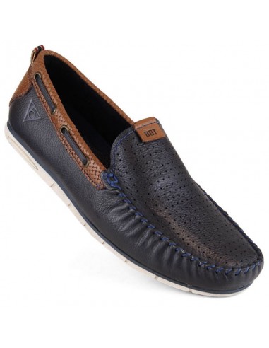 Bugatti M INT1990 leather shoes navy blue