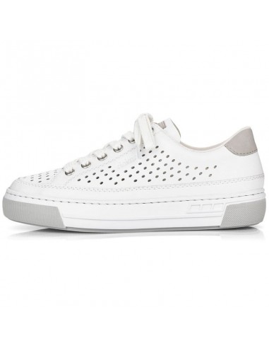 Rieker W RKR642 white openwork leather shoes