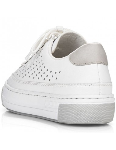 Rieker W RKR642 white openwork leather shoes