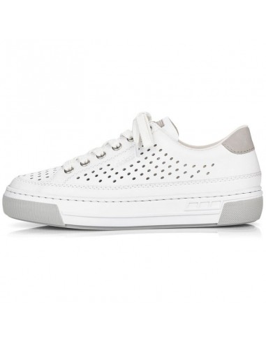 Rieker W RKR642 white openwork leather shoes