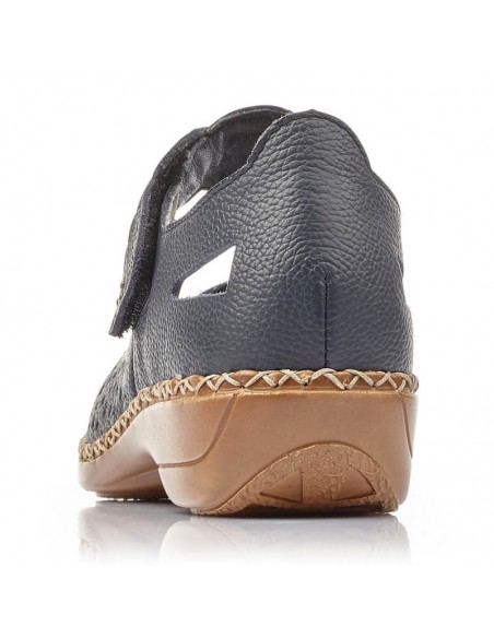Rieker W RKR139 leather shoes navy blue