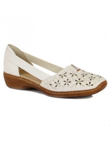 Rieker Rieker W RKR442B openwork leather shoes white