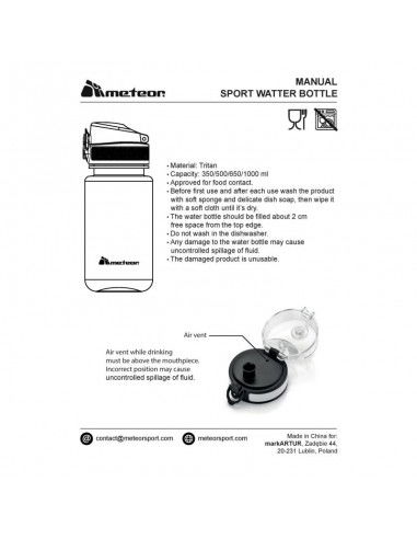 Meteor 500 ml water bottle 7457274575