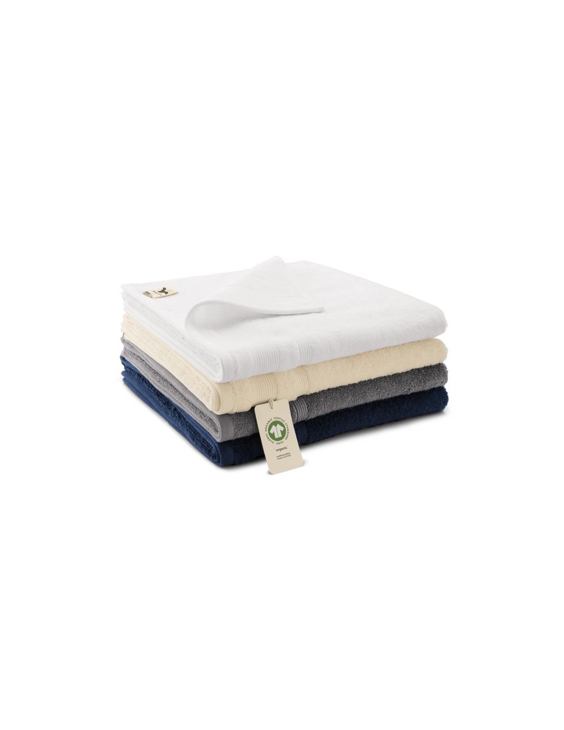 Large unisex towel Organic GOTS white