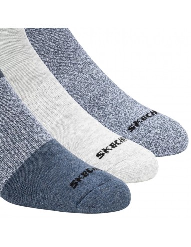 Skechers 3pk Mens Qtr Colorbloc Socks S118998BLU