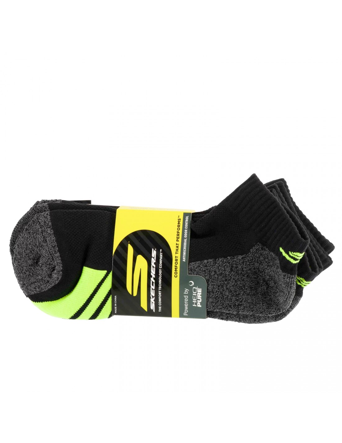 Skechers 3pk Mens 12 Terry QBlack Socks S114981HBLK