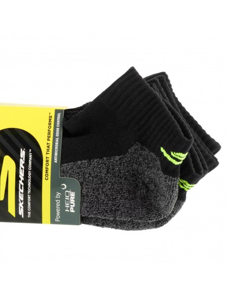 Skechers 3pk Mens 12 Terry QBlack Socks S114981HBLK