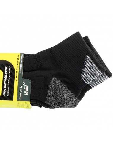 Skechers 3pk Mens 12 Terry Qtr Crew Socks S114662HBLK