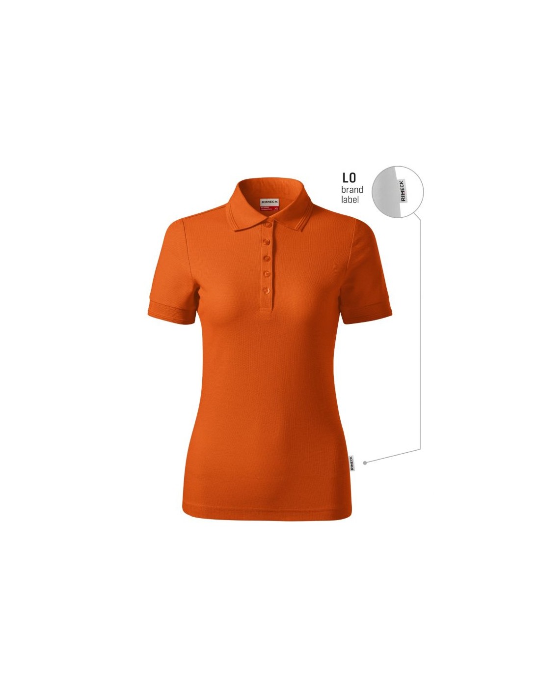 Malfini Reserve Women's Polo Shirt Orange Brand Label