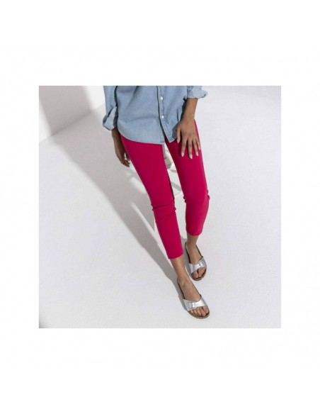 Birkenstock Madrid BirkoFlor Silver Women's Slides Regular Wide 0040411