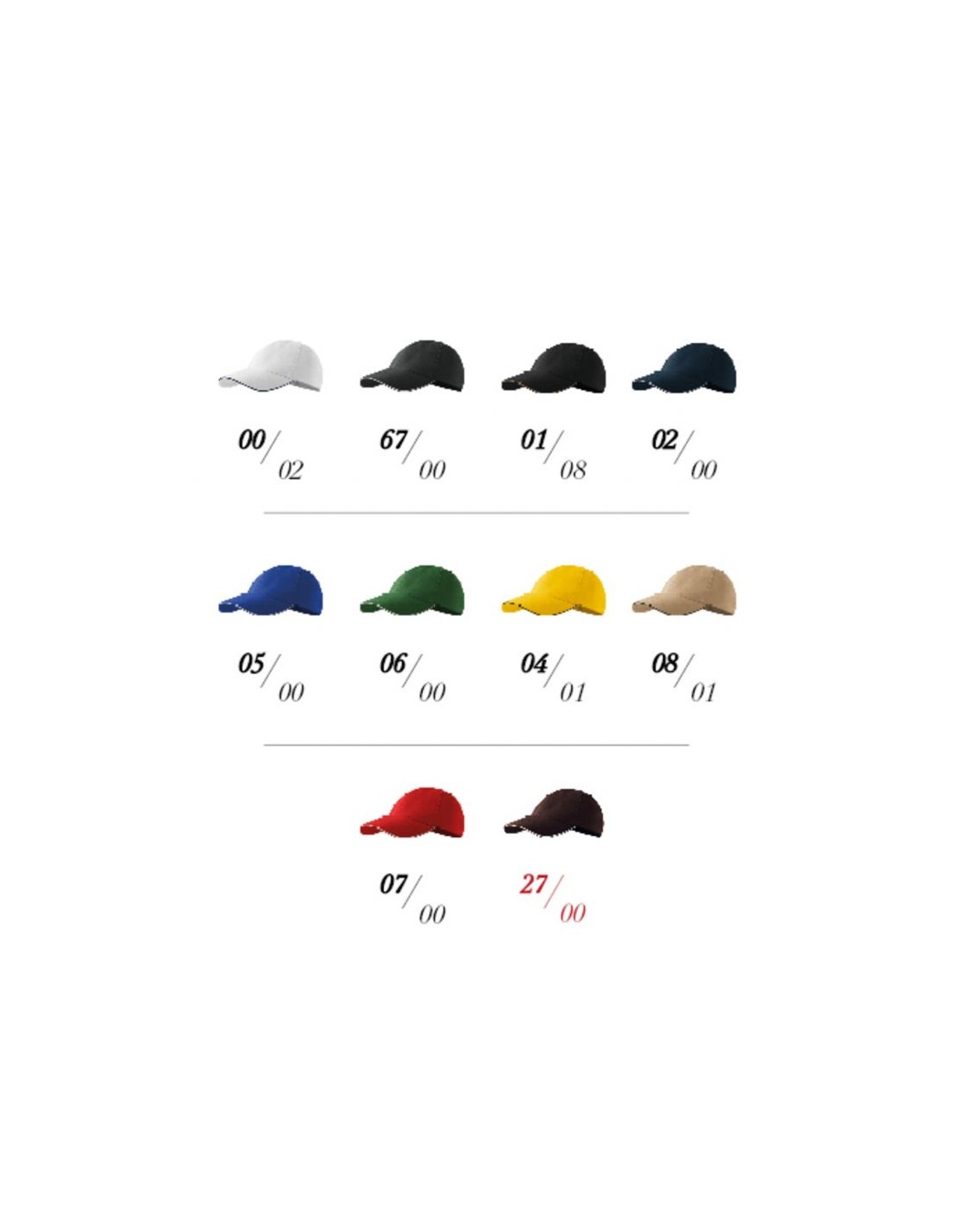 Unisex Sandwich Cap 6P White