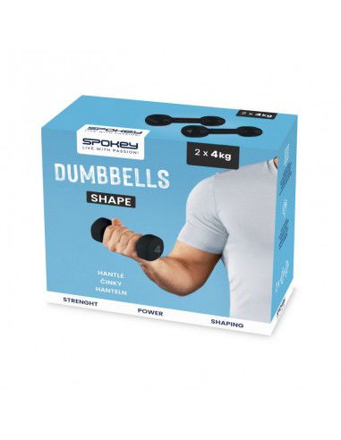 Vinyl dumbbells 2x4kg Spokey Shape...