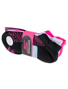 Skechers 3pk Womens 12 Terry Low Cut Socks S115103BKPK