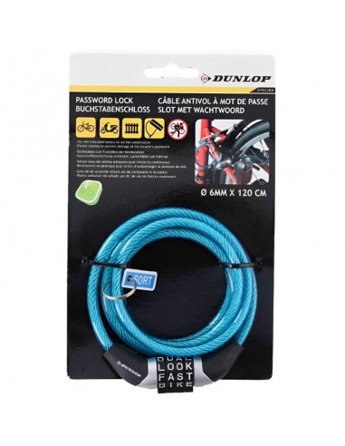 Dunlop password lock bike lock 6 mm 120 cm ST 4ass 02922
