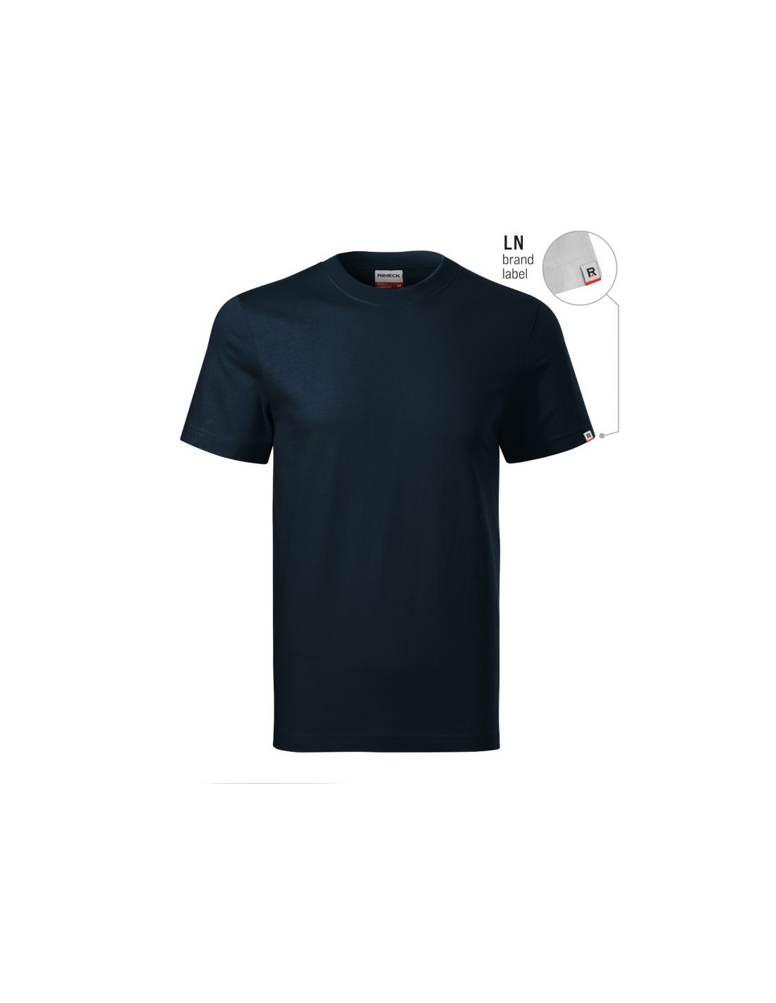 Recall Unisex TShirt Navy brand label