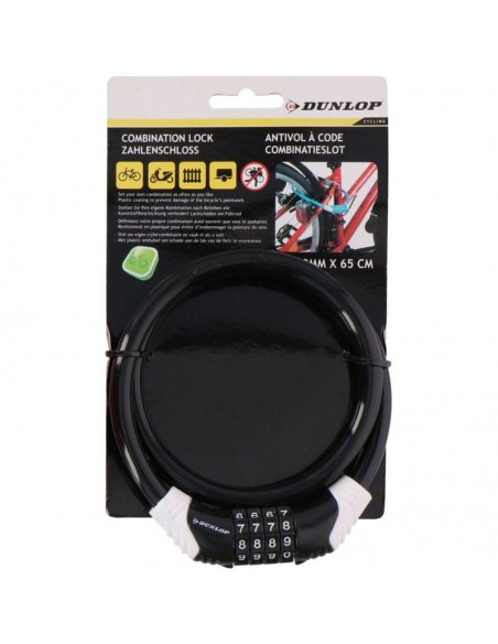 Dunlop spiral bike lock with code 1042800