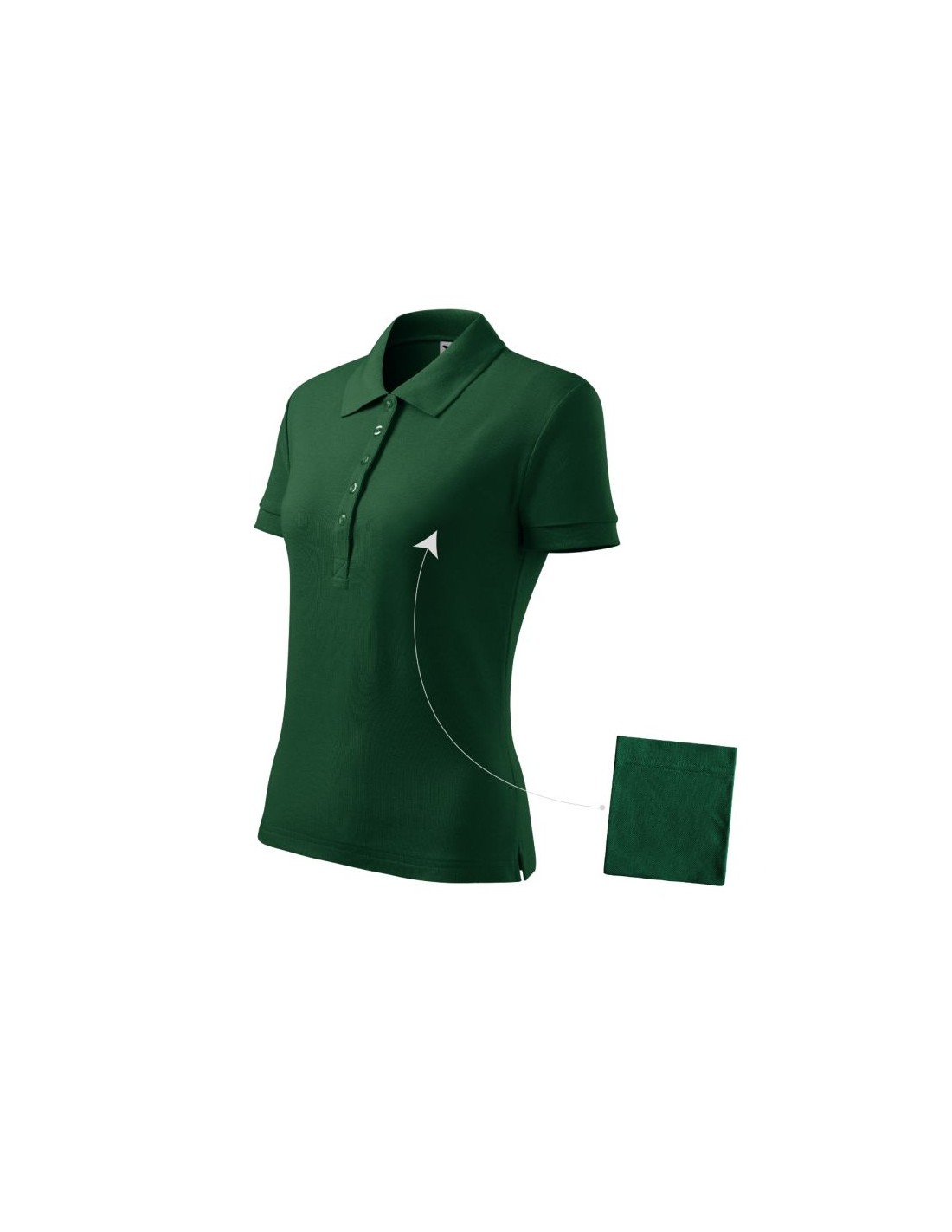 Malfini Women's Cotton Polo Shirt Dark Green