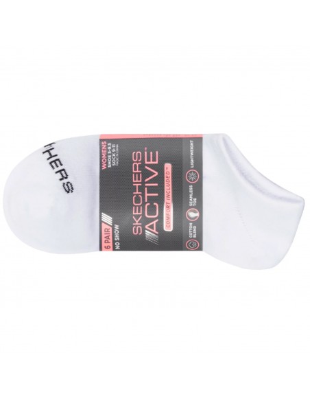 Skechers 6pk Womens Cotton Nshw Socks S116979WHT