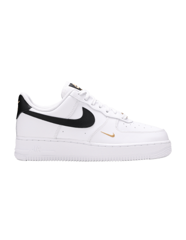 Nike Air Force 1 Low '07 Essential White Black Gold Mini Swoosh Women's CZ0270102 MBS