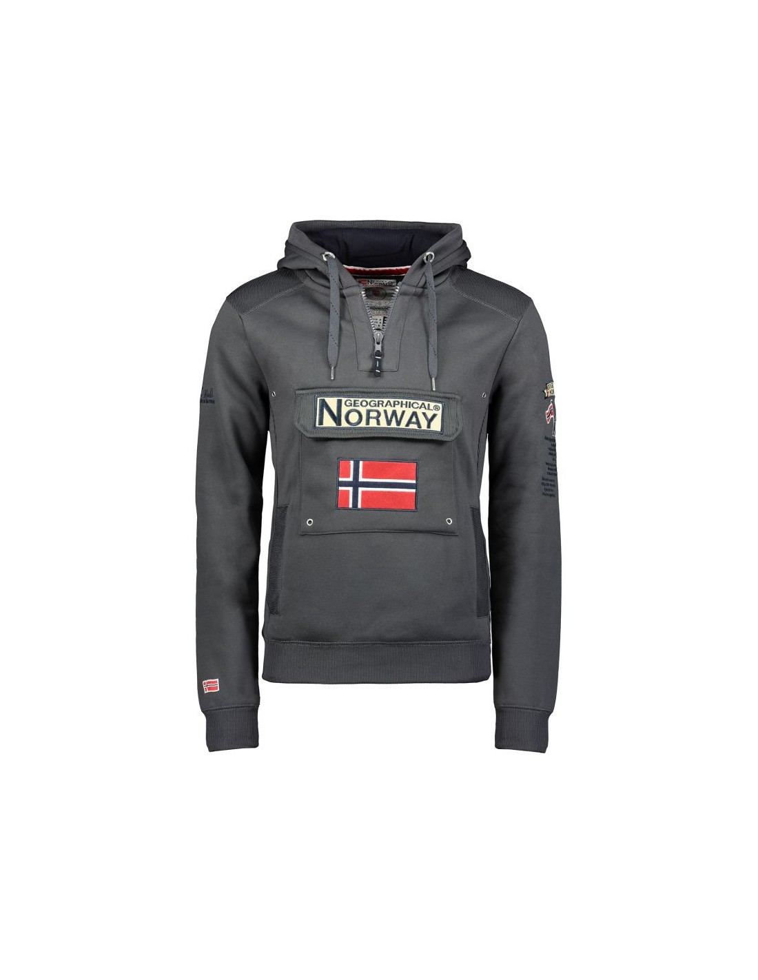 Geographical Norway Gymclass DB 100 M sweatshirt WU4190HGNDARKGREY