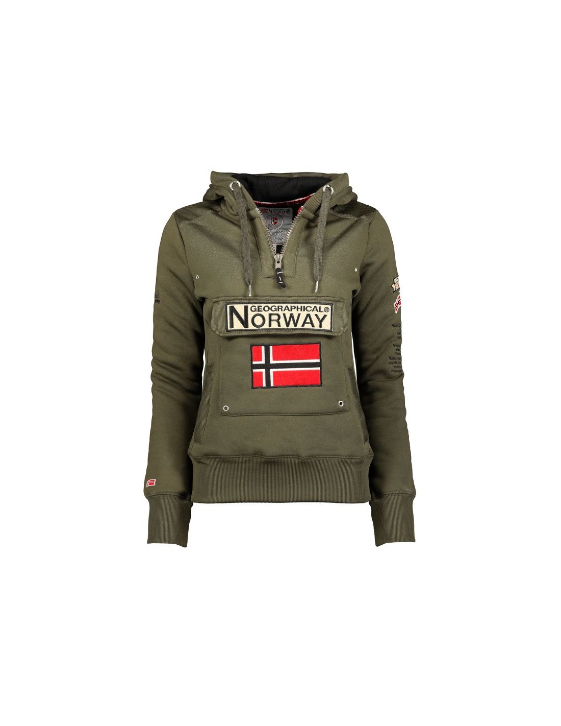 Geographical Norway Gymclass DB 054 M sweatshirt WW2491HGNKaki
