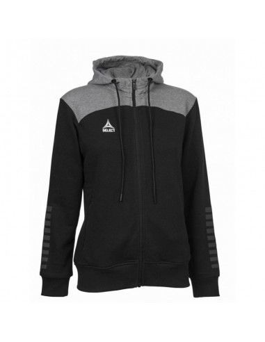 Select Oxford Zip Hoodie Women BlackGrey