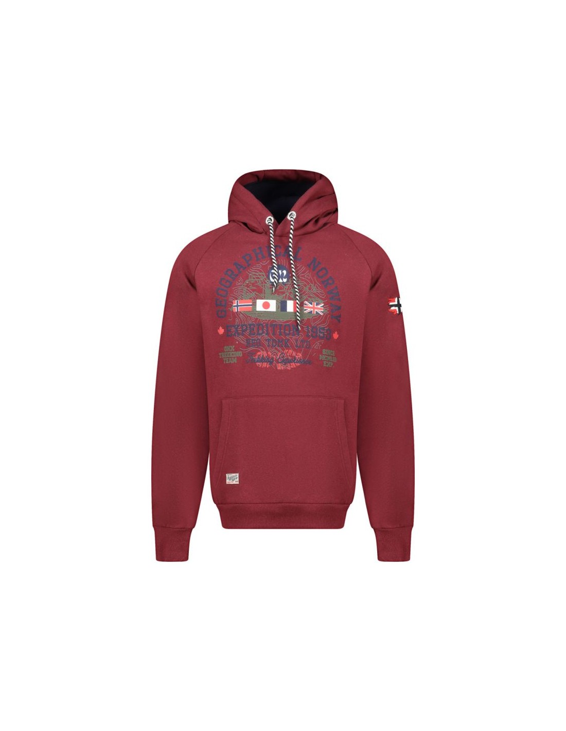 Geographical Norway DB 100 M sweatshirt WZ3006HGNBurgundy