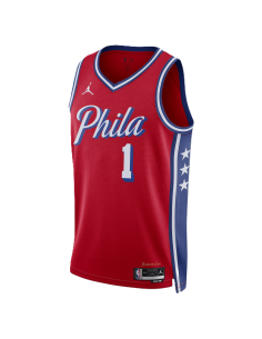 Nike Harden Philadelphia 76ers NBA Statement Jersey Red DO9539664 MBS