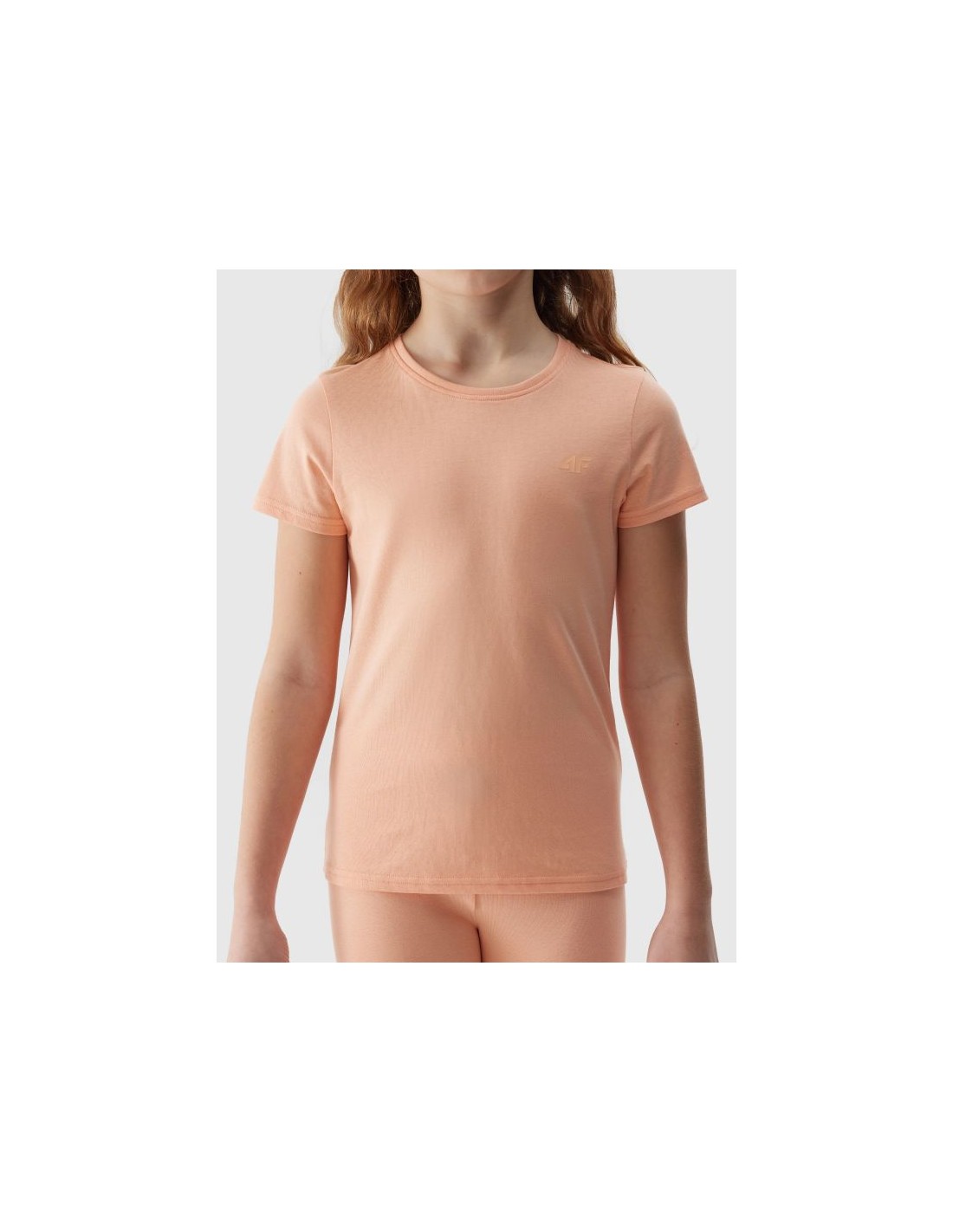 100 cotton plain girls' Tshirt 4F Junior