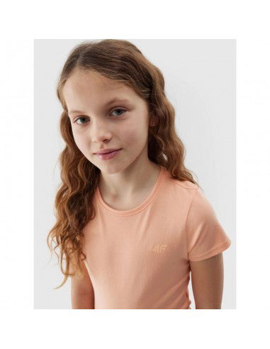 100 cotton plain girls' Tshirt 4F Junior