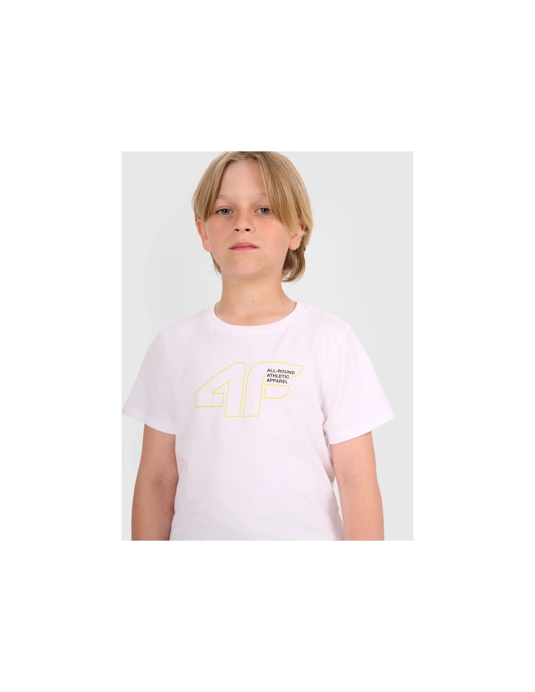 Boys' tshirt with print 4F 4FJWAW25TTSHM241710S
