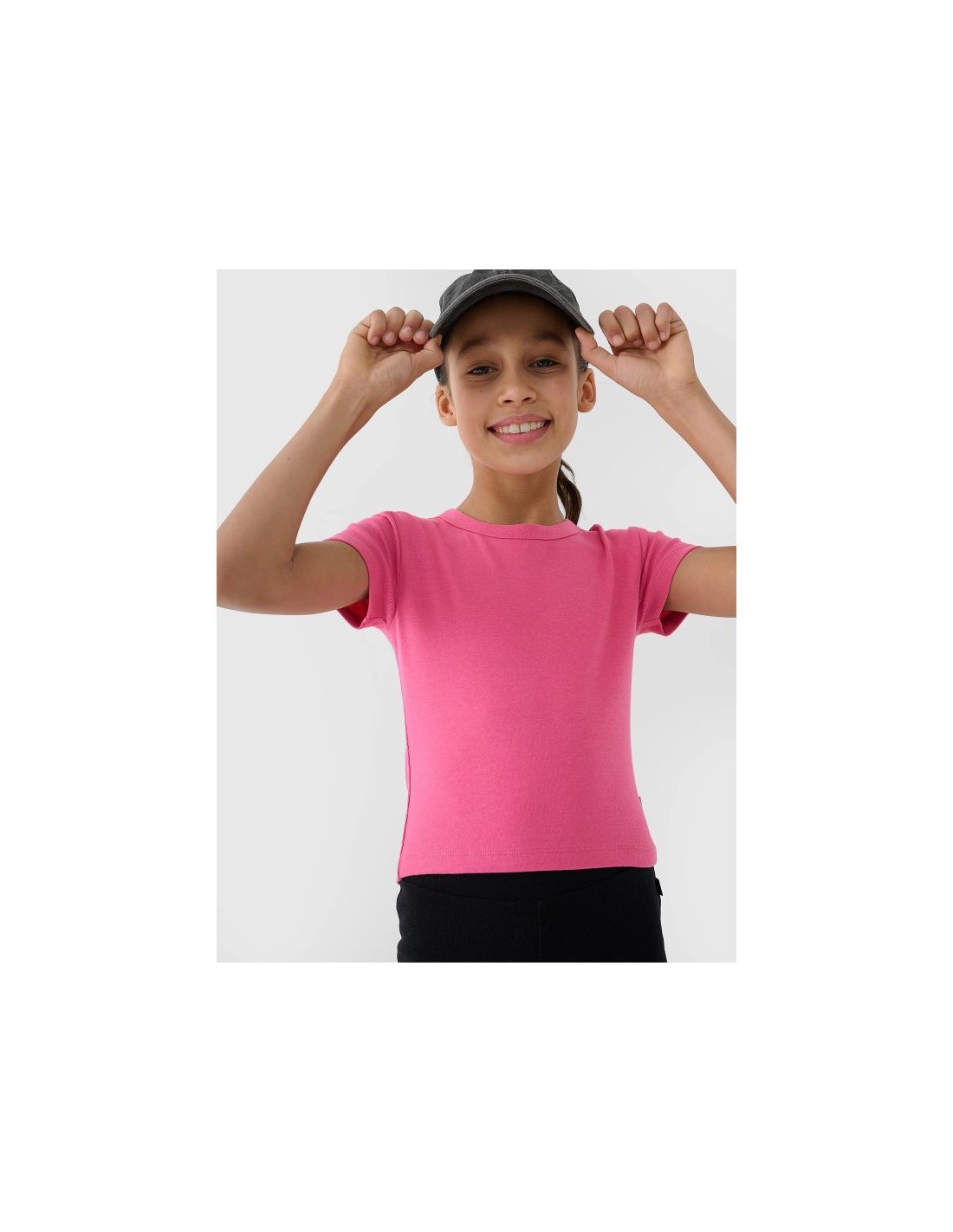 Girls' basic tshirt top 4F 4FJWSS25TTSHF185254S