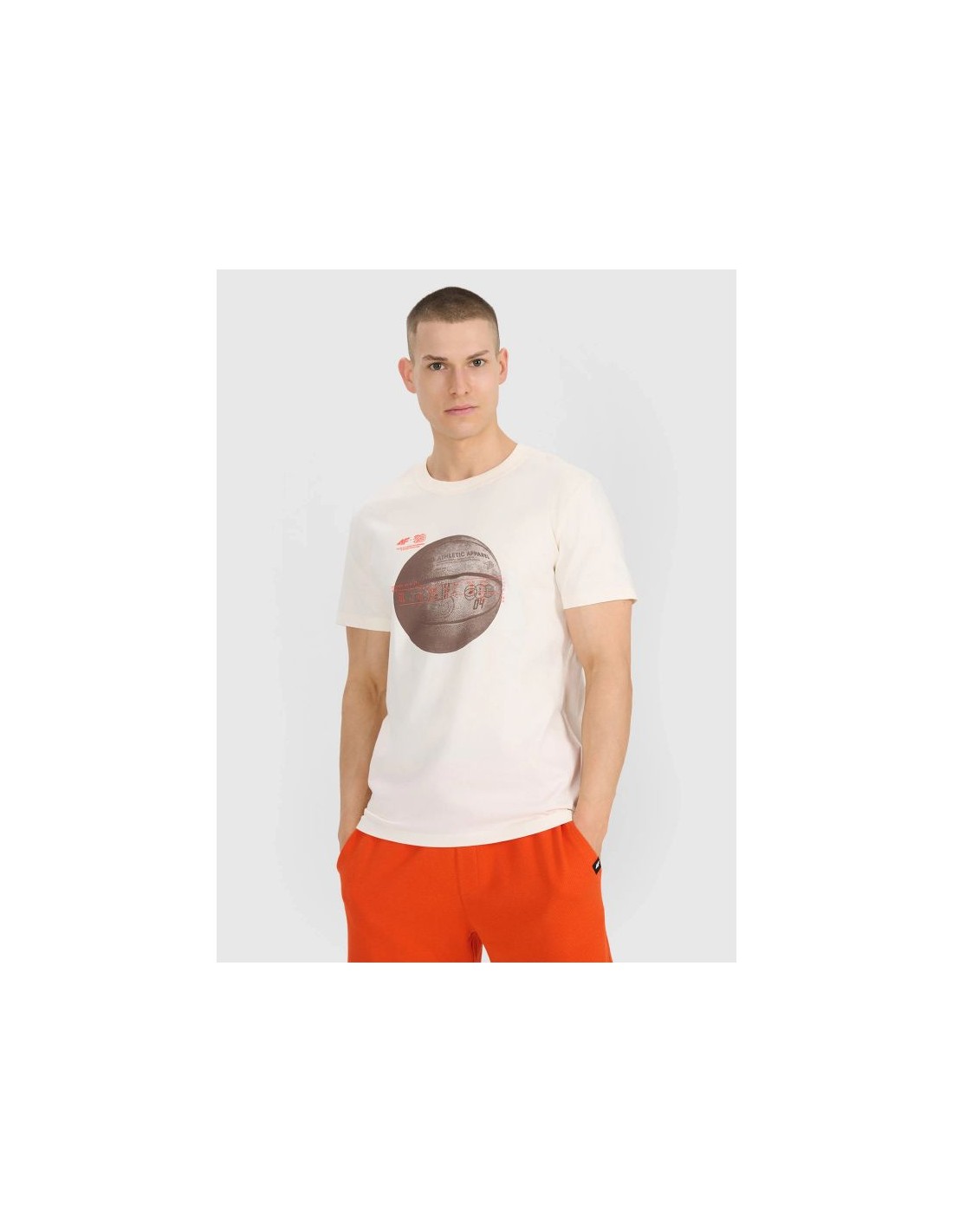 Men's regular printed Tshirt 4F 4FRSS25TTSHM309311S