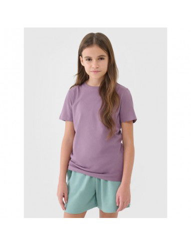 Regular plain girls' Tshirt 4F...