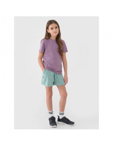 Regular plain girls' Tshirt 4F...