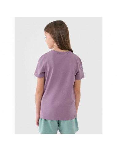 Regular plain girls' Tshirt 4F...