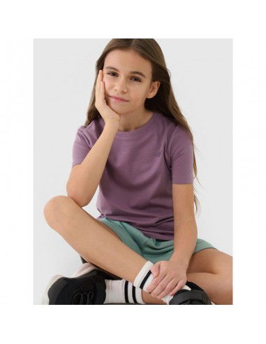 Regular plain girls' Tshirt 4F...