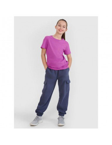 Regular plain girls' Tshirt 4F...