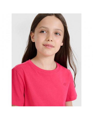 Regular plain girls' Tshirt 4F...