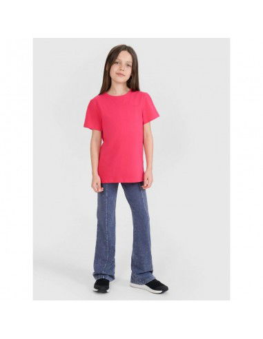 Regular plain girls' Tshirt 4F...