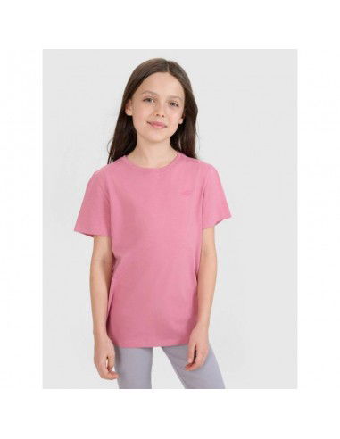 Regular plain girls' Tshirt 4F...