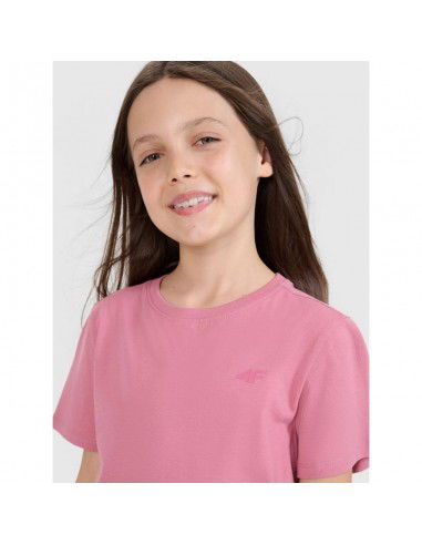 Regular plain girls' Tshirt 4F...