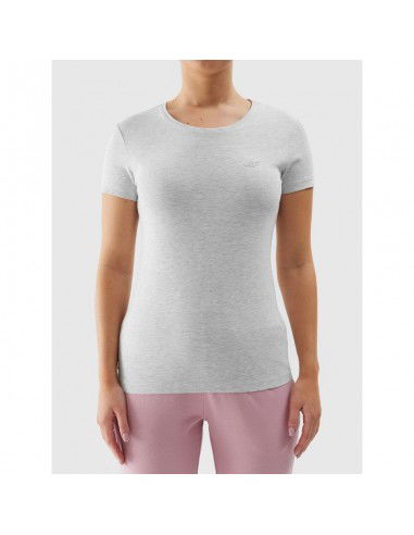Women's elastic slim plain Tshirt 4F