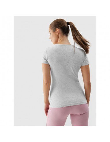 Women's elastic slim plain Tshirt 4F